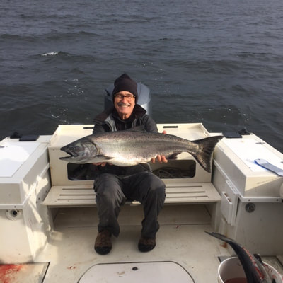 Big Chinook caught with Ucluelet Charters