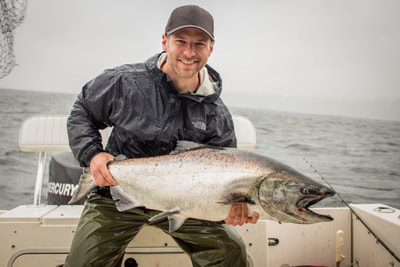Big King salmon Ucluelet fishing